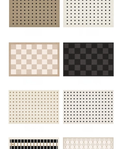 French style entrance door mats in various patterns including checkered and floral designs