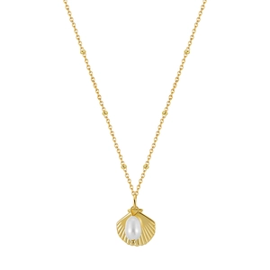 925 Sterling Silver Freshwater Pearl Necklace For Women Elegant Shell Pendant Jewelry Chain Gold Silver Plated Beach Theme Gift