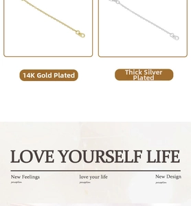 Detailed comparison of 14K gold filled and thick silver plated jewelry lobster clasp chains