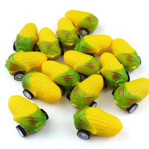 Set di macchinine giocattolo a frizione a forma di mais giallo e verde per bambini