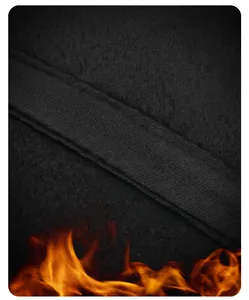 Macro detail of thickened fleece lining for superior thermal warmth and wind protection