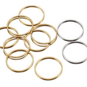 Minimalist gold and silver stainless steel hoops for DIY jewelry making accessories