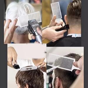 Peigne de coupe de cheveux plat avec positionnement dégradé pour coiffage professionnel