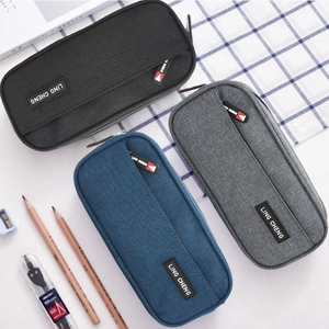Large Capacity Pencil Case Oxford Cloth Double Layer Stationery Organizer Portable Storage Bag School Office Student