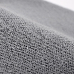 Minimalist double-layered grey knitted winter beanie hat for men and women