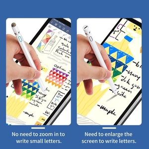 Detailed comparison showing precision writing on a white stylus without screen zooming