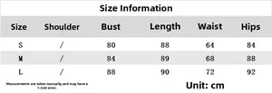 Guide des tailles montrant le buste, la taille et les hanches pour robe en tulle