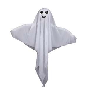 Hanging white glowing ghost prop for Halloween party and haunted house scene decoration