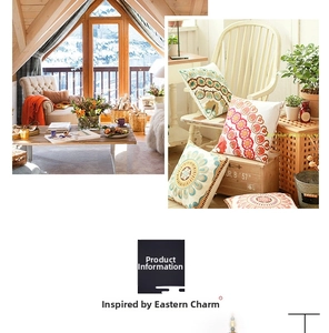 Bohemian style embroidered cushion covers in a cozy loft living room setting
