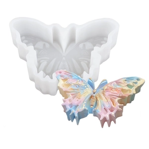 Detailopname van vlinder siliconen mal met fijne vleugeltextuur en 3D-ontwerp
