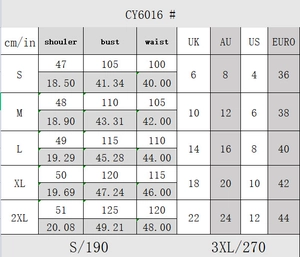 Size chart for men's linen long sleeve shirt with US, UK, and EU measurements for fit