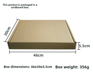 Flat corrugated kraft paper mailing box dimensions forty-six by thirty by five point five cm