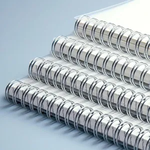A5 thick spiral notebook with grid paper and blue PP cover for students and office