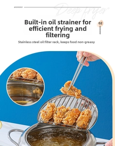 Détail de la friteuse en acier inoxydable 304 avec grille d'égouttage d'huile intégrée