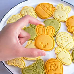 3D-Osterhasen und Karotten Ausstechformen Set für kreative Fondant und DIY Backen