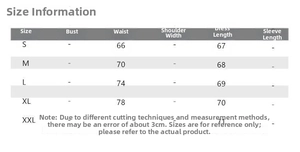 Size chart for summer knit T-shirt and embroidered dress set with waist and length details