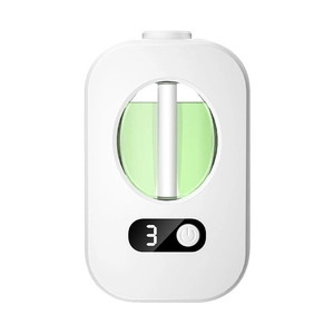 White smart automatic scent diffuser with digital display and essential oil window