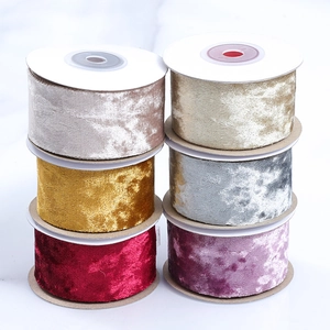 Velvet Ribbon Spool For DIY Handcrafts Gift Wrapping Hair Bow Making Christmas Decoration Soft Lustrous