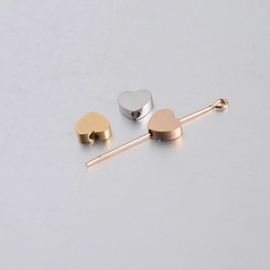 Γυαλισμένες χάντρες καρδιά 7,4x8mm σε χρυσό, ασήμι και ροζ χρυσό για DIY κοσμήματα