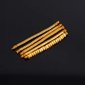 Exquisite gold-plated DIY jewelry beads and spacers in star heart shapes on black background