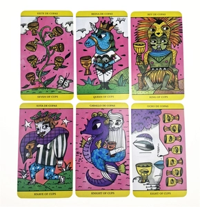 Detailed view of the Cups suit from the Sea Soul Journey Oracle card set