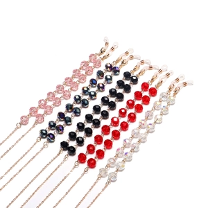 Eyewear Lanyard Glasses Chain Alloy Crystal Beads Anti-Slip Mask Holder Neck Strap Fashion Decorative Women Girls