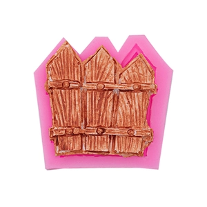 Pink silicone small fence mold for DIY chocolate fondant cake and dessert decorations