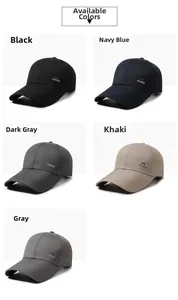 Detailed grid view of available colors for long brim men's sun hats with FS FASHION embroidery