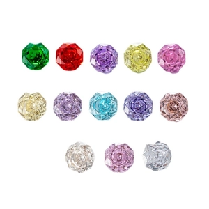 Octagonal rose cut millennium rhinestones in thirteen colors for DIY earrings jewelry