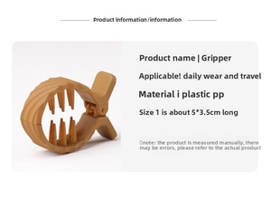 Detail showing the inner teeth structure of a brown wave-shaped PP plastic claw clip