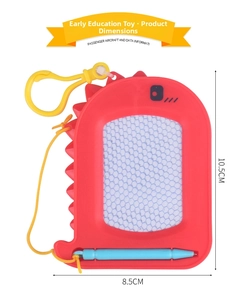 Mini dinosaur magnetic drawing board with stylus, size 10.5cm by 8.5cm, ideal for kids