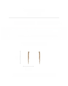 Detail view of pearl tassel earrings featuring cubic zirconia with dimensions 2cm x 24g