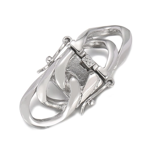 Polierter S925 Sterling Silber Schmuckverschluss mit Doppelsperre für Ketten