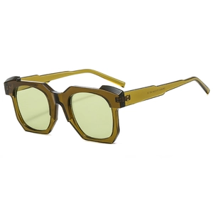 Geometric Irregular Square Sunglasses PC Frame AC Lens UV400 Protection Retro Trendy Hip Hop Eyewear For Women Men