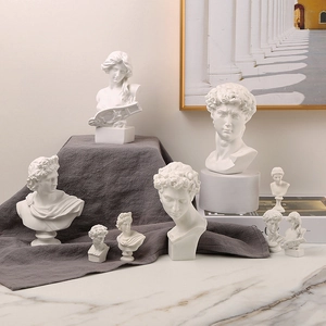 Nordic white resin David and Venus sculpture statues for art sketch and home decor