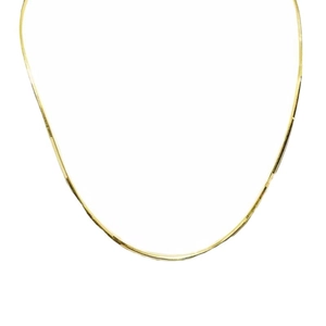 Classic 18K gold plated stainless steel snake chain necklace for women jewelry