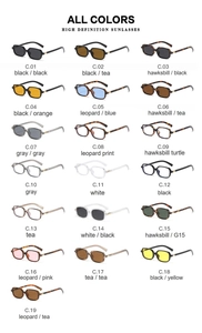 Modische quadratische Sonnenbrille für Damen und Herren, trendige kleine Sonnenbrille mit Farben.