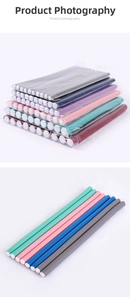 Close-up of colorful foam flexi rods for heatless hair styling in assorted bright shades
