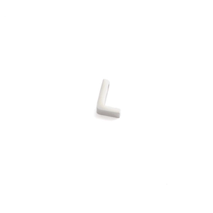 Detail of 3D 10mm stainless steel letter L charm for vintage DIY jewelry necklaces