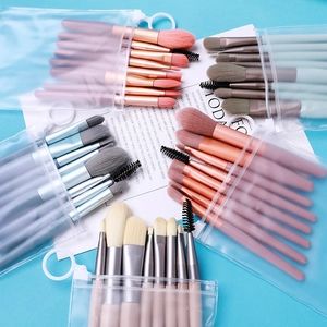 Makeup Brushes Synthetic Fiber For Foundation Eyeshadow Powder Concealer Blending Professional Beauty Tools With Bag