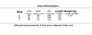 Size chart showing bust and waist measurements for the slim fit sleeveless dress
