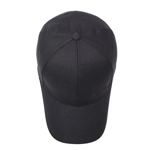 Classic black cotton baseball cap with Sport embroidery for outdoor leisure wear