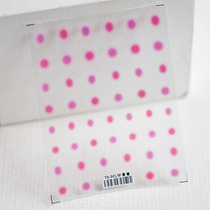 Self-adhesive 5D nail art stickers TS-501 featuring pink and purple gradient circle designs