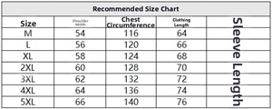 Detailed size chart for men's Henley knit sweater showing shoulder, chest, and length info