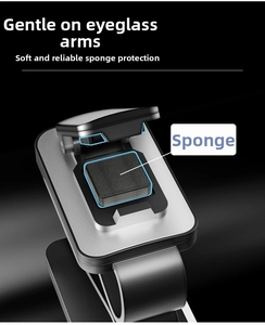 Detailed view of the protective sponge padding inside the metal car visor glasses clip