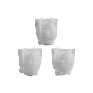 Dreiteiliges Eulen-Silikonform-Set für DIY-Kerzen und Aromatherapie-Harzhandwerk