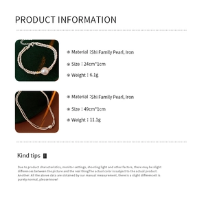 Detailed product specifications for vintage pearl pendant jewelry set with sizes and weight