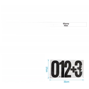 Detailed specs of 6-inch waterproof vinyl number stickers for cars and mailboxes