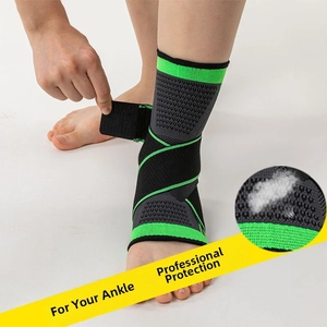 Detail showing breathable mesh and moisture-wicking technology on an ankle brace