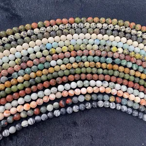 1 Brin/paquet 10mm 6mm 8mm Trou Sous Trou De 1mm 1~1.9mm Pierre Naturelle Pierre Zèbre Noire Et Blanche Ronde Simple Polie Accessoires De Bijoux